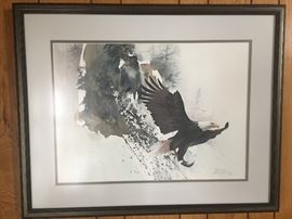 Morten E Solberg “On Silent Wings” framed signed and numbered print 