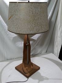 Abstract Wooden Table Lamp