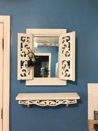 Decorative mirror and shelf 50.00
