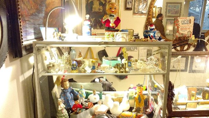 Collectibles, toys, antique milk glass, Doulton & Co "Helen June" 1st Production, mouth blown glass, and more!