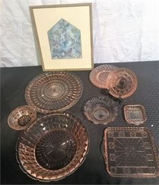  Pink Depression Glass Assortment         http://www.ctonlineauctions.com/detail.asp?id=774335