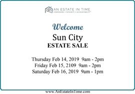  ET 4772a welcome Sun City Estate Sale