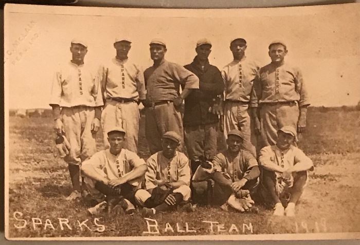 Early Sparks Ball Team Photo by E.C. McLain, Peru Ind.