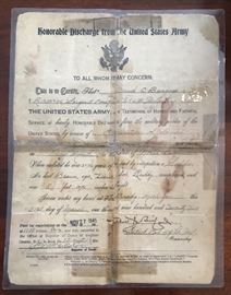WW2 Honorable Discharge