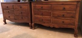 Pair 6-Drawer End Tables/Nightstands