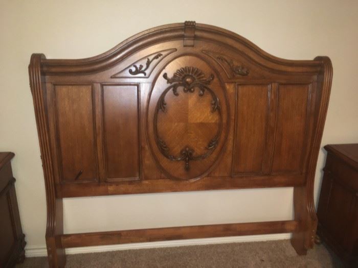 queen size carved headboard