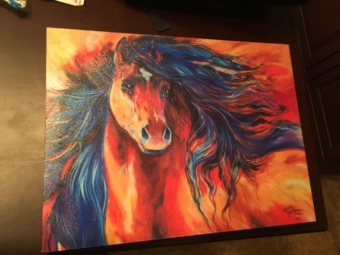 canvas horse print by Marcia Baldwin