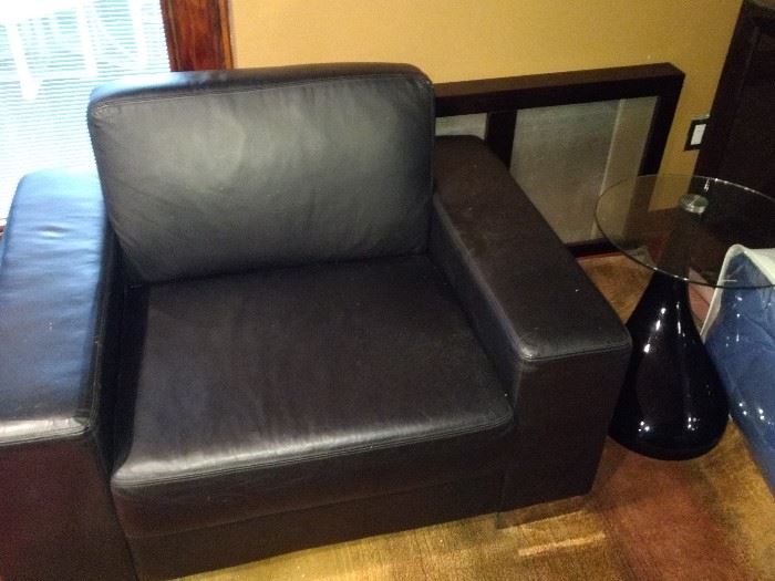 Black Leather Chair $150