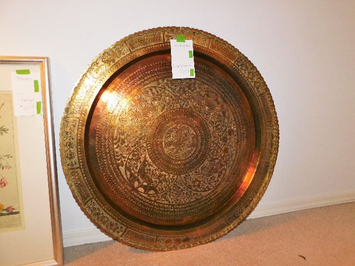 Very large brass tray