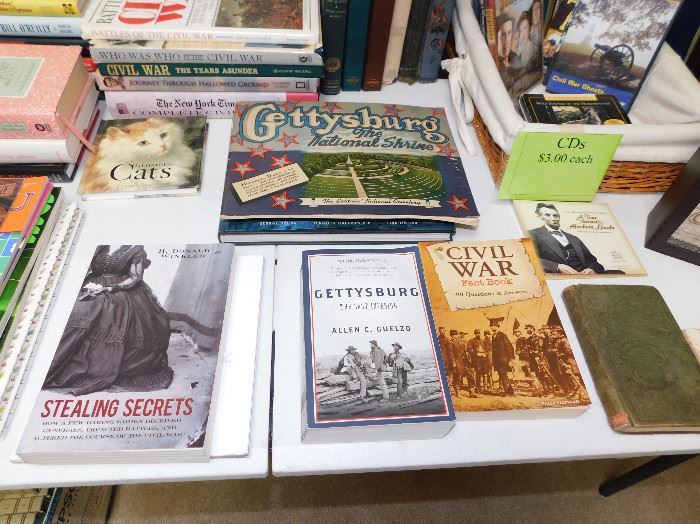 Many Civil War books 