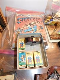 1940s Acme film and viewer.  3 Superman, 1 Lone Ranger. These will also be behind the checkout table.