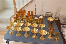 large set Valerio Albarello Swaroski 24kt gold plated over brass stems