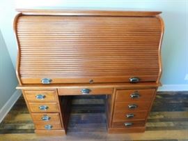 Oak Roll Top Desk