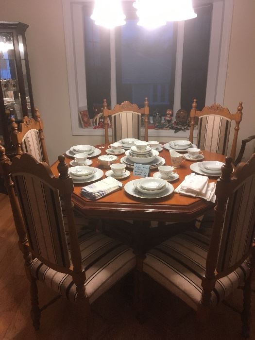 Dining Room Table & 6 Chairs/ China Service