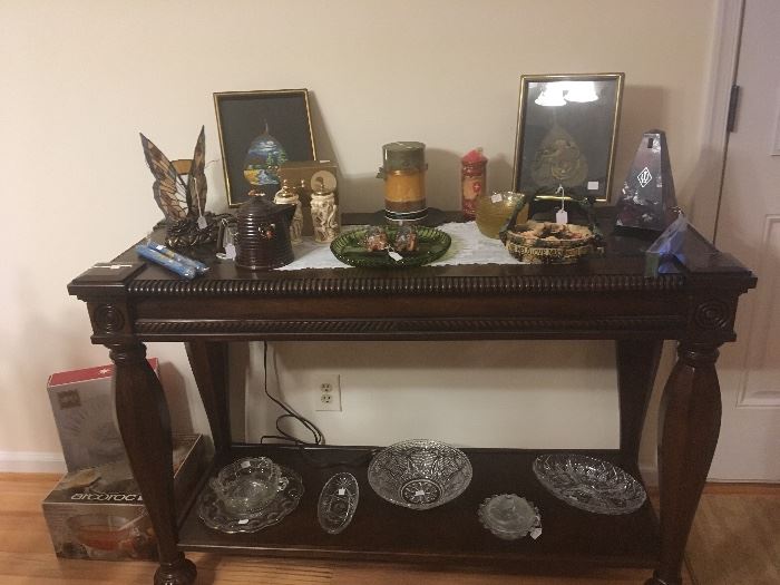Couch Table, Glassware,Etc...