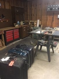 Suitcases, Table Saw, Craftsman Tool Box