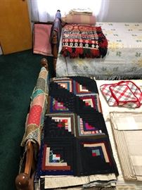 QUILTS, BLANKETS, CHENILLE, TWIN BEDS 