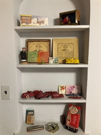 TOOTSIE CARS, ANTIQUE TOYS, GAMES, JACKS, VIEWMASTER 