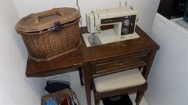 Kenmore sewing machine with cabinet/bench