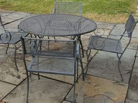Wrought Iron Table and Chairs