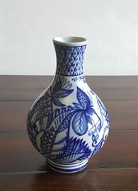 Lot 7 Paisley Vintage Blue and White Vase