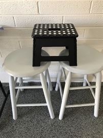 Step stool, counter stools