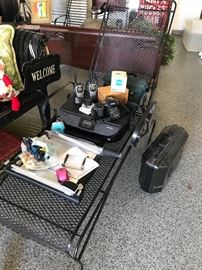 Printer, cutting board, mouse, office items