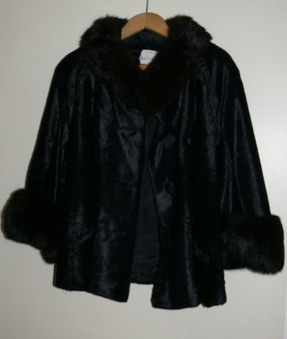 Antique fur-trimmed coat