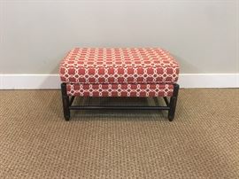 Rectangular Orange Ottoman