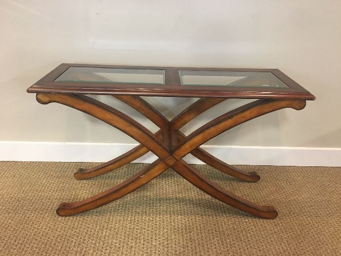 Wood & Glass Console Table