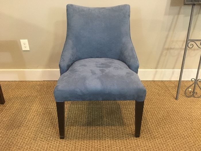 Blue Microfiber Side Chair
