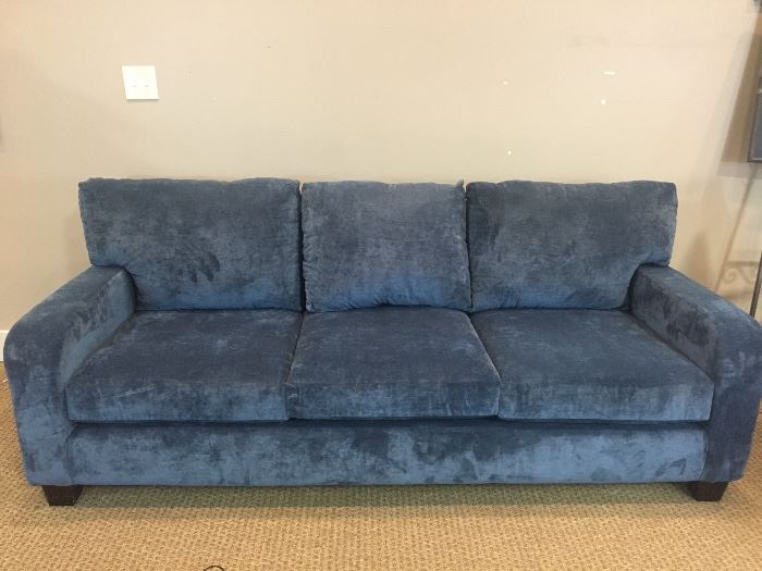 Blue Microfiber Sofa