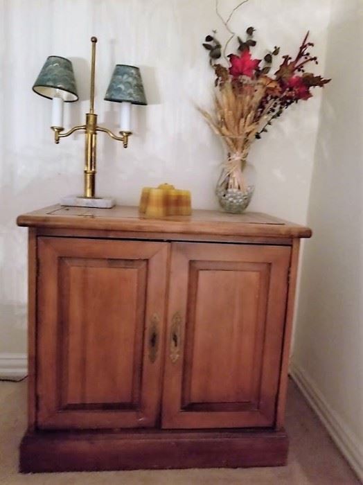 Amish solid wood chest.  Variety of lamps