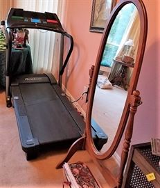 Reebok treadmill.  Standing dressing mirror