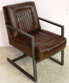 Matching Sarreid leather chair