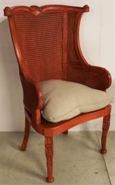 Guildmaster caned wingback chair