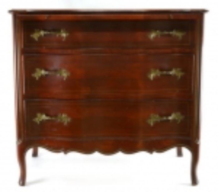 French bow front chest