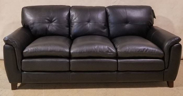 Leather Italia Tampa sofa in black