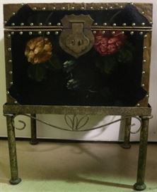 Decorative trunk on stand