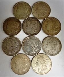 50 Morgan silver dollars