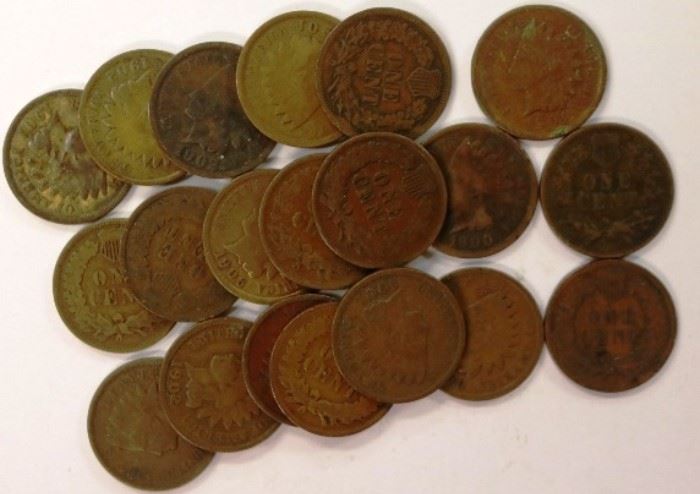 80 Indian pennies