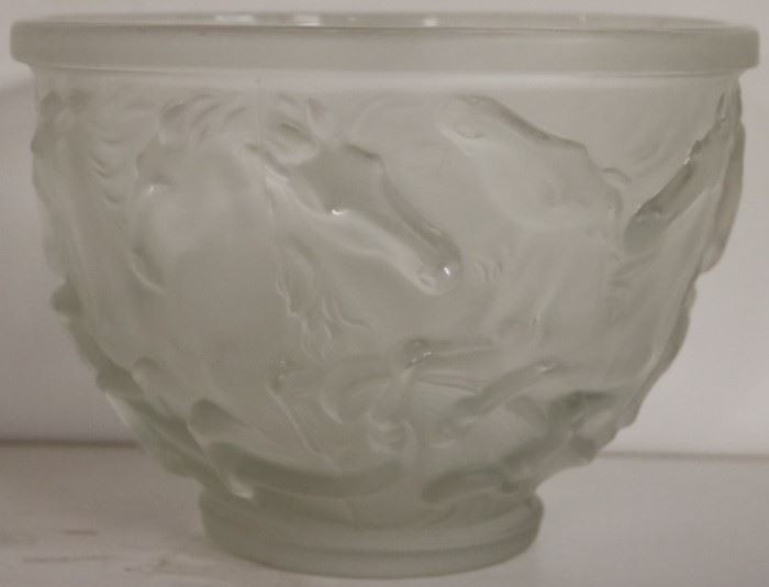 Lalique bowl w/ horses