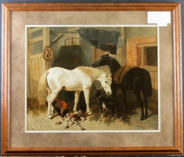 set of 2 horse in stable by JF Herring