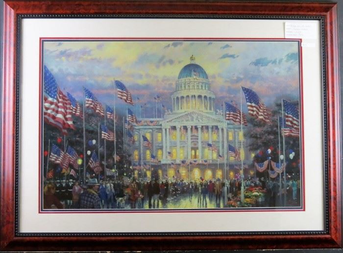 flags over the capital giclee by Thomas Kinkade