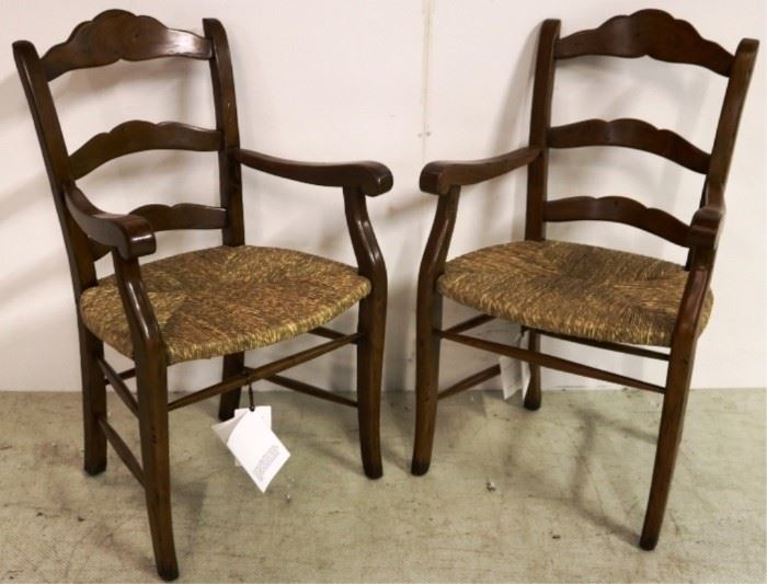 Sarreid weaved seat chairs