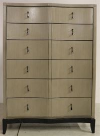 Grey lacquer tall chest