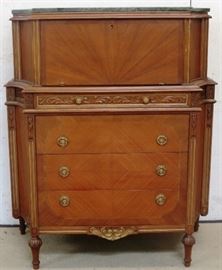 French satinwood chest of drawers