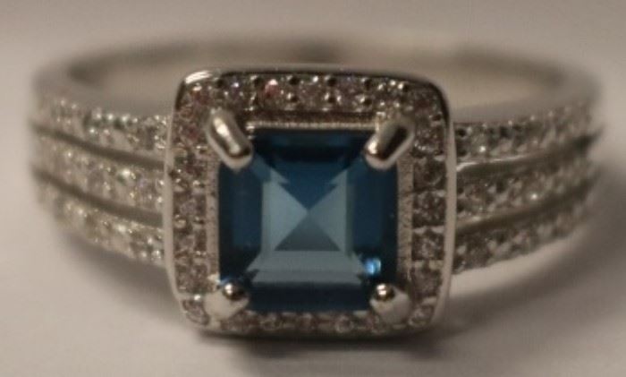 Sterling silver gemstone ring