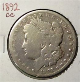 1892 Carson City silver dollar