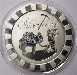 Silver Towne 5oz. Poker Chip